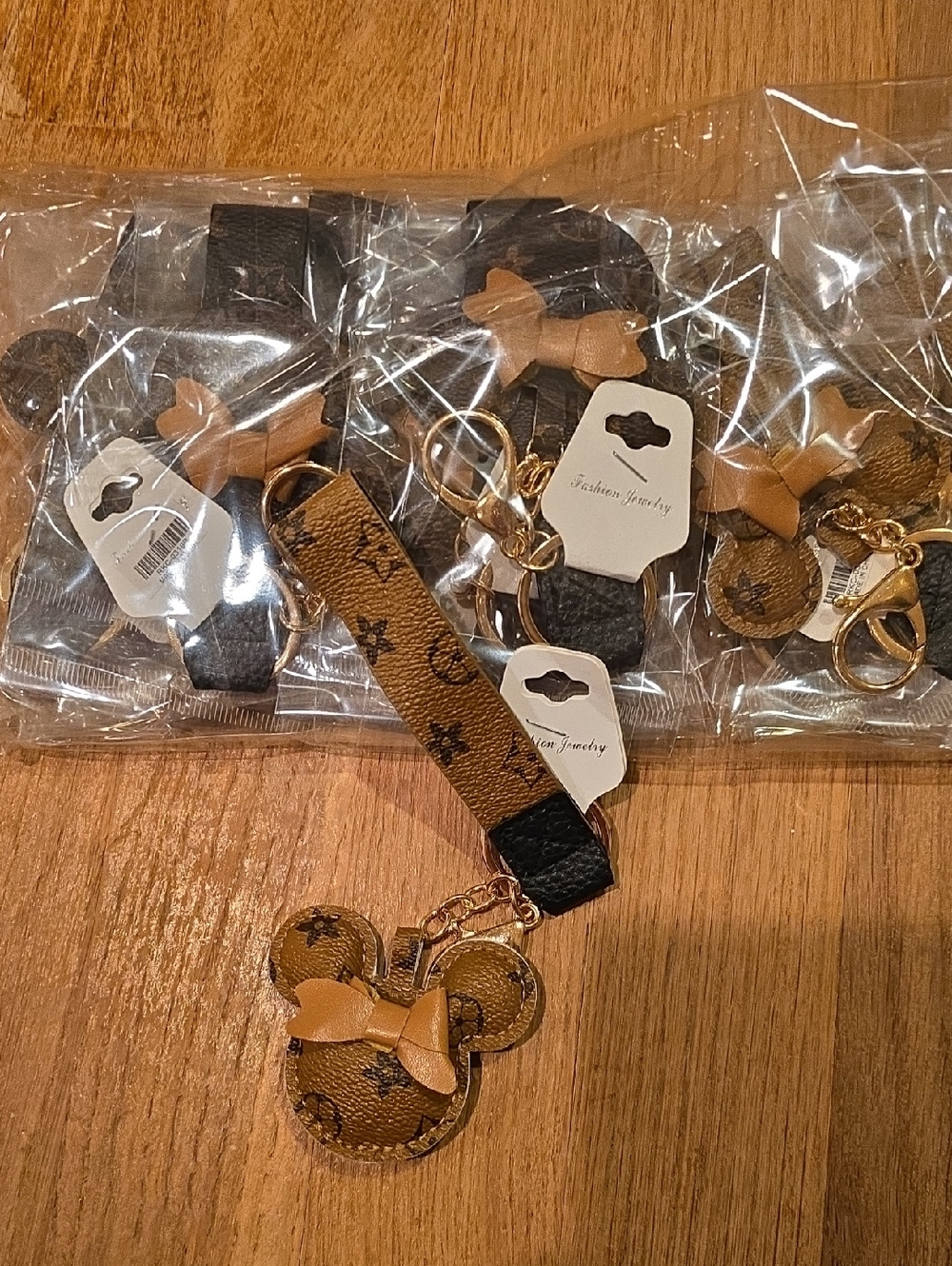 BULK Puffy Mouse Ears/Bow Charm Keychain